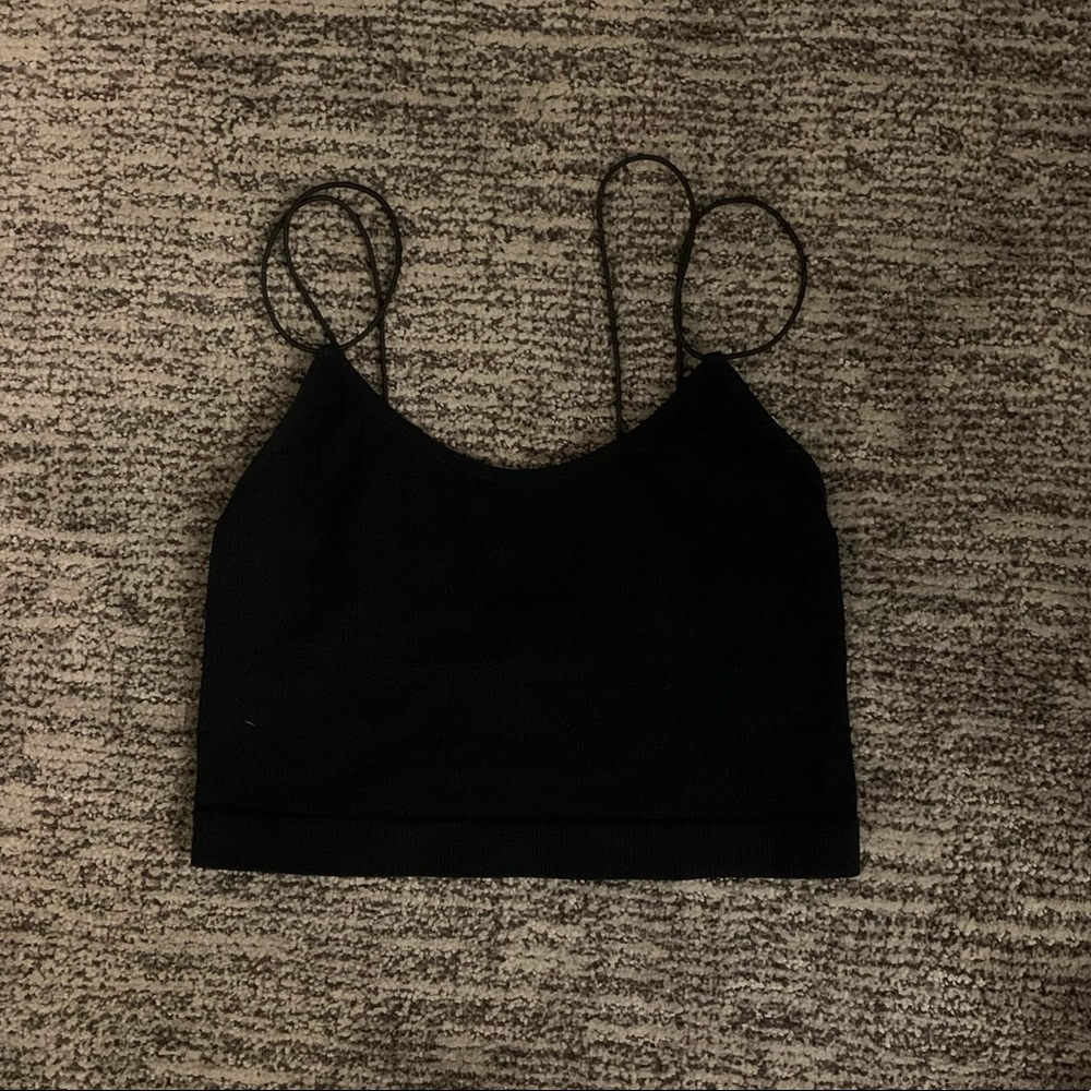 Black Cropped Tank